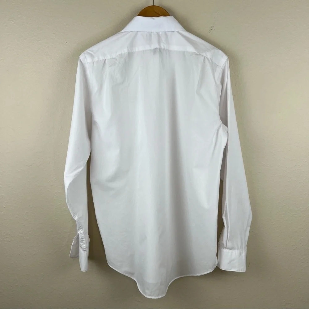 Steve Harvey Celebrity Edition Solid White Dress Shirt Size Large 34 / 35 - Picture 4 of 4